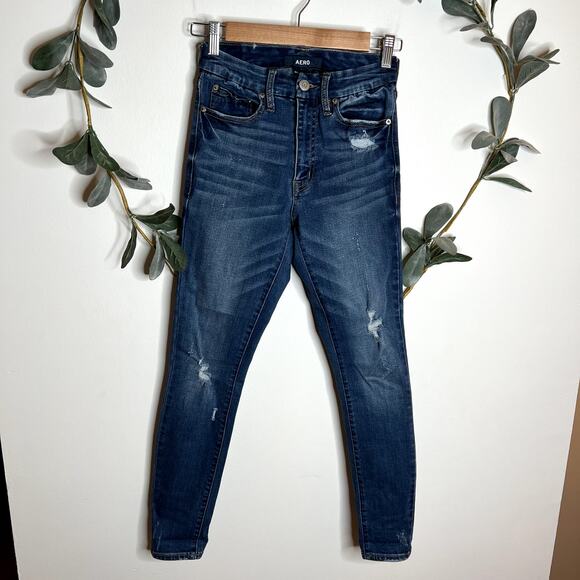 Aeropostale Distressed Skinny Jeans LAST CALL - Picture 1 of 5